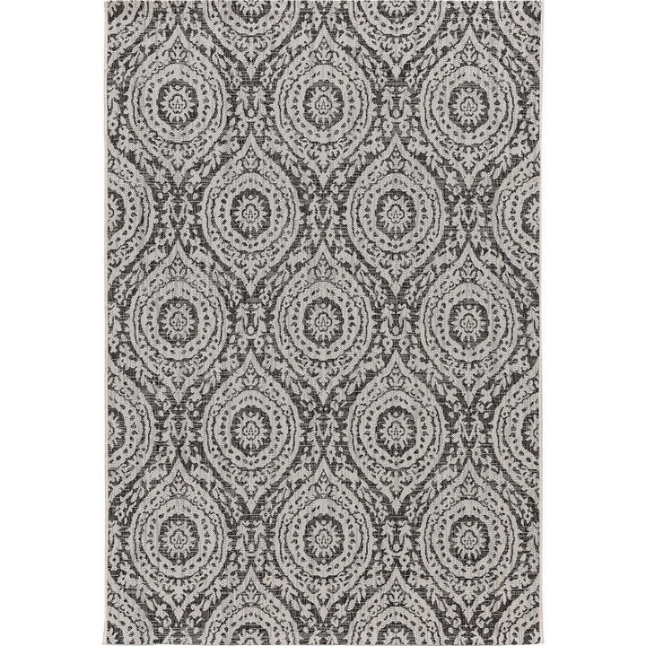 benuta Nest Outdoorteppich, Weiß, Textil, Grafikmuster,