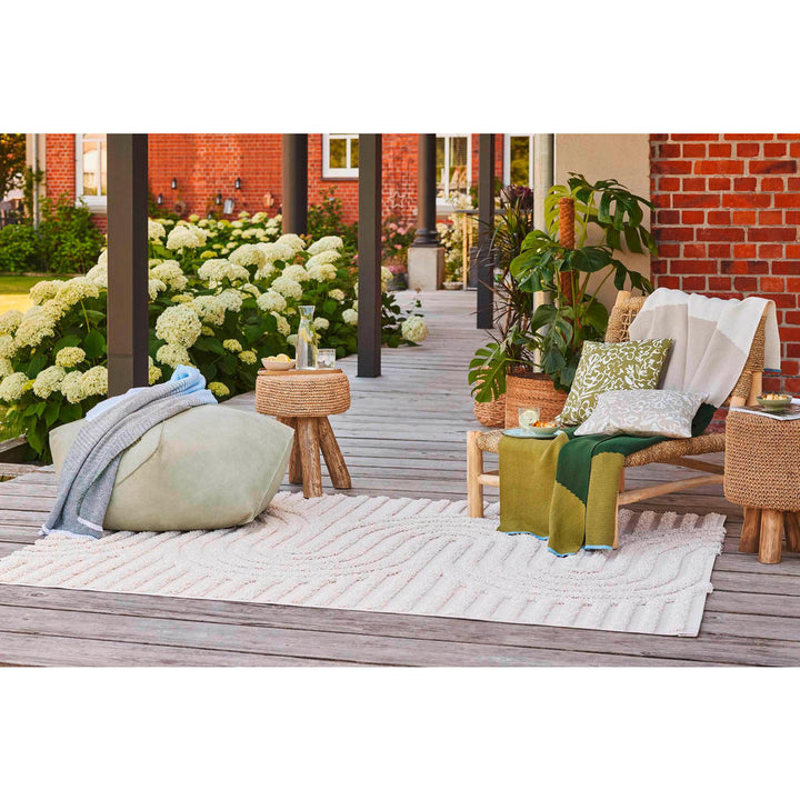 Esprit Outdoorteppich Miles, Creme, Textil, Uni, rechte