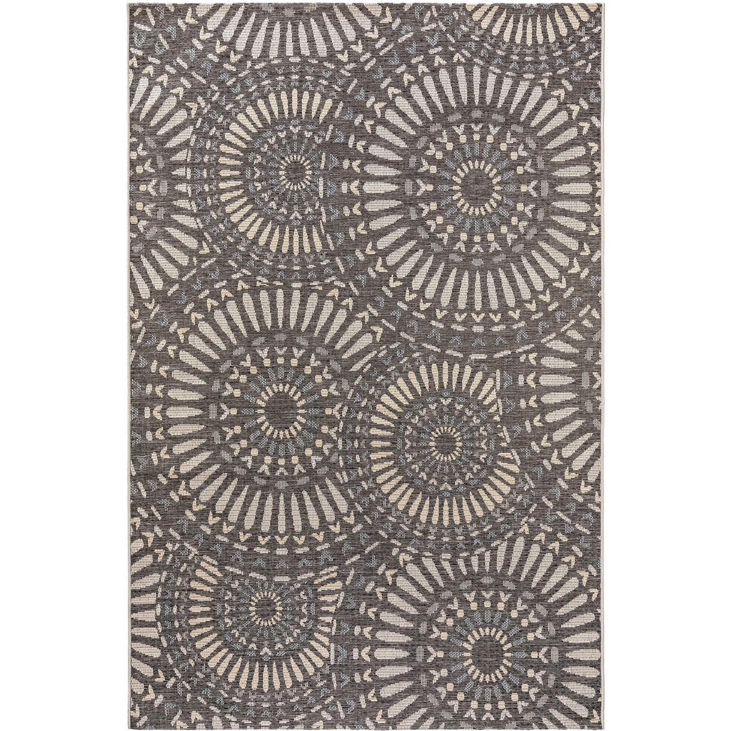 benuta Nest Outdoorteppich, Blau, Textil, Grafikmuster,