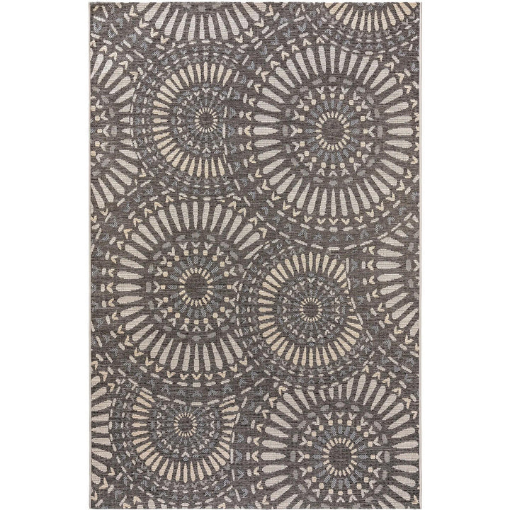 benuta Nest Outdoorteppich, Blau, Textil, Grafikmuster,
