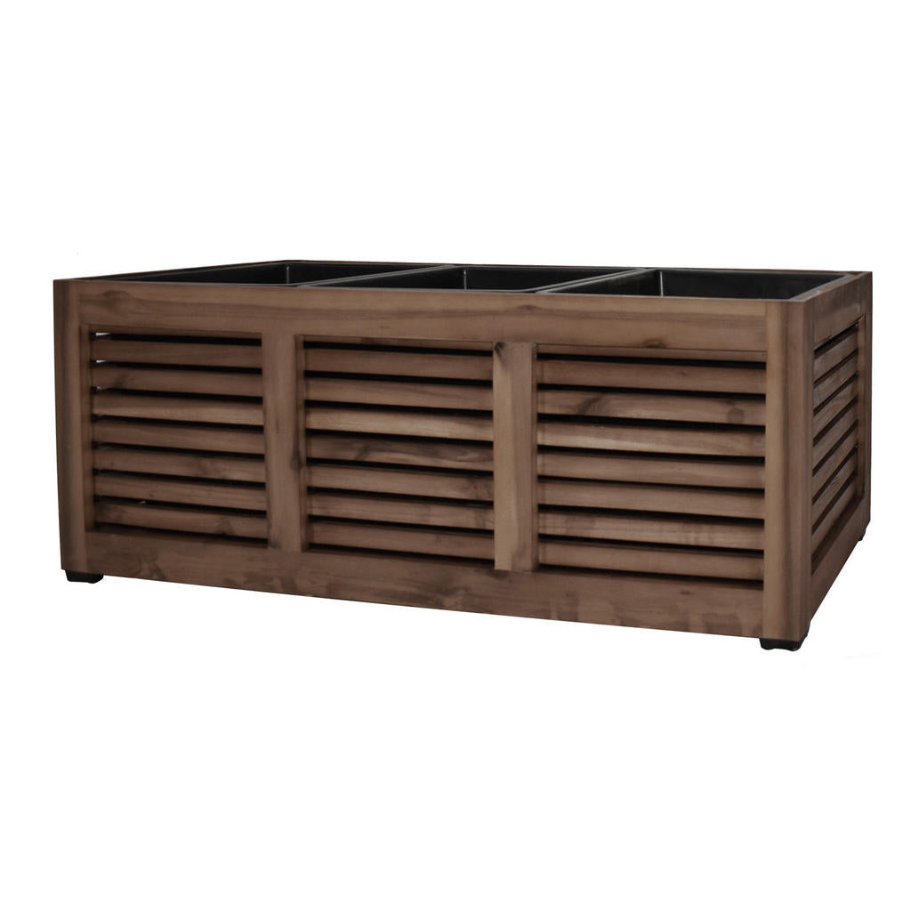 dasmöbelwerk Pflanzkasten, Dunkelbraun, Holz, 93x31x33