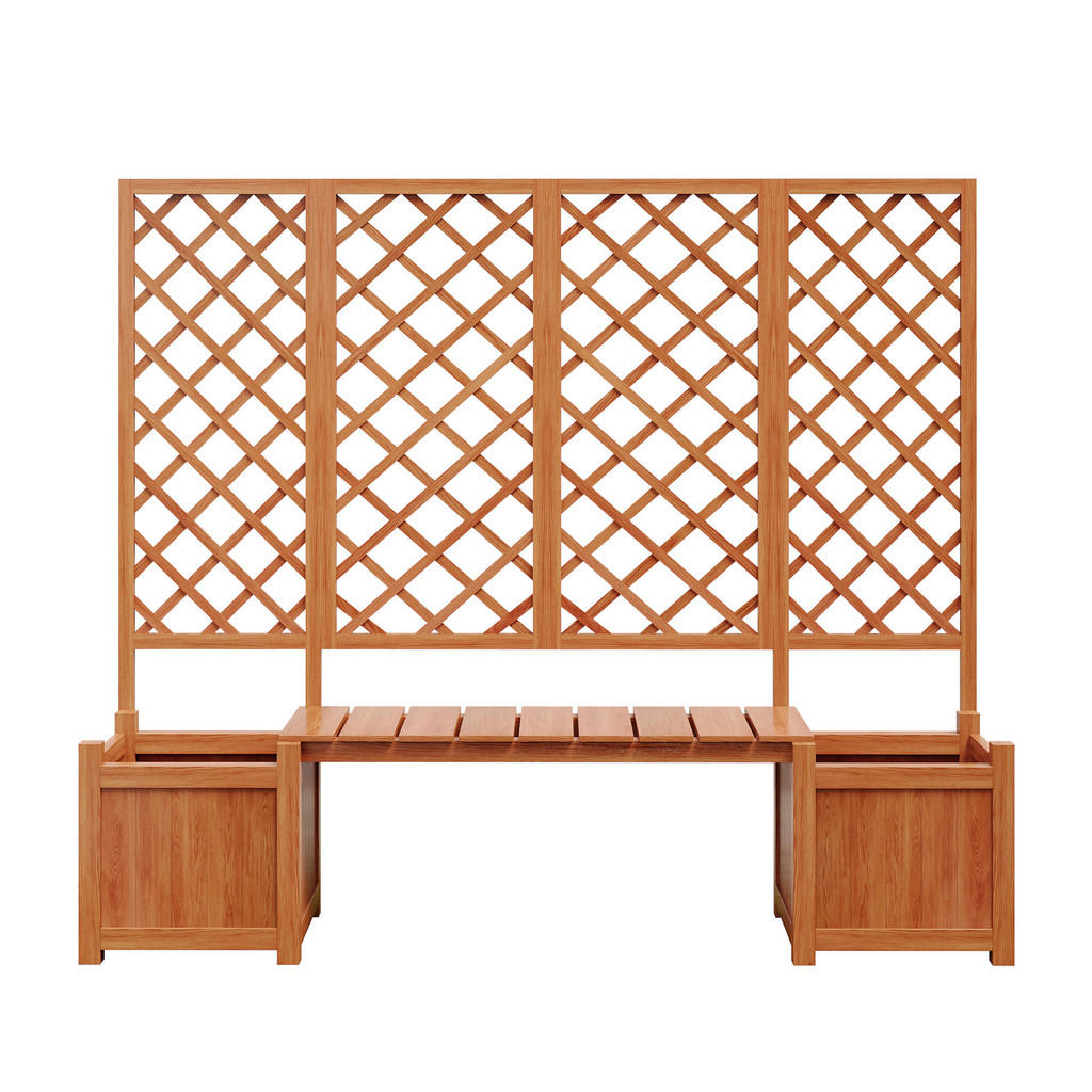 Flieks Pflanzkübel, Braun, Holz, 42x145x169 cm, Gartenz
