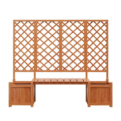 Flieks Pflanzkübel, Braun, Holz, 42x145x169 cm, Gartenz