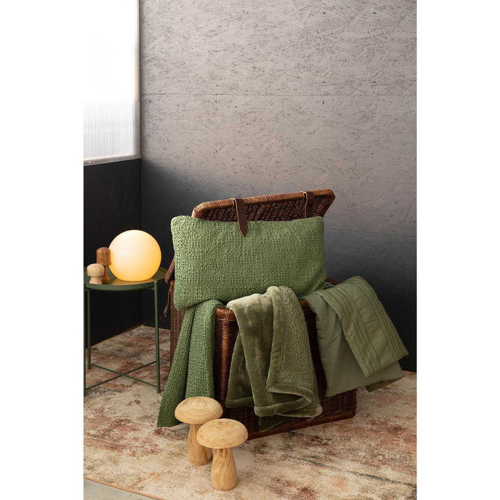 Vivaraise Plaid, Salbeigrün, Textil, 130x160 cm, Schlaf