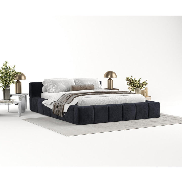 AltaBeds Polsterbett, Schwarz, Kunststoff, Buche, Kiefe