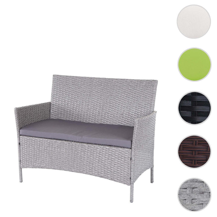 MCW Poly-Rattan, Hellgrau, Grau, Kunststoff, 106x83x60