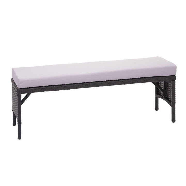 MCW Poly-Rattan, Schwarz, Kunststoff, 112x35x30 cm, Gar