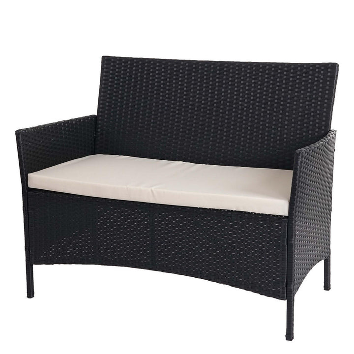 MCW Poly-Rattan, Anthrazit, Weiß, Kunststoff, 106x83x60