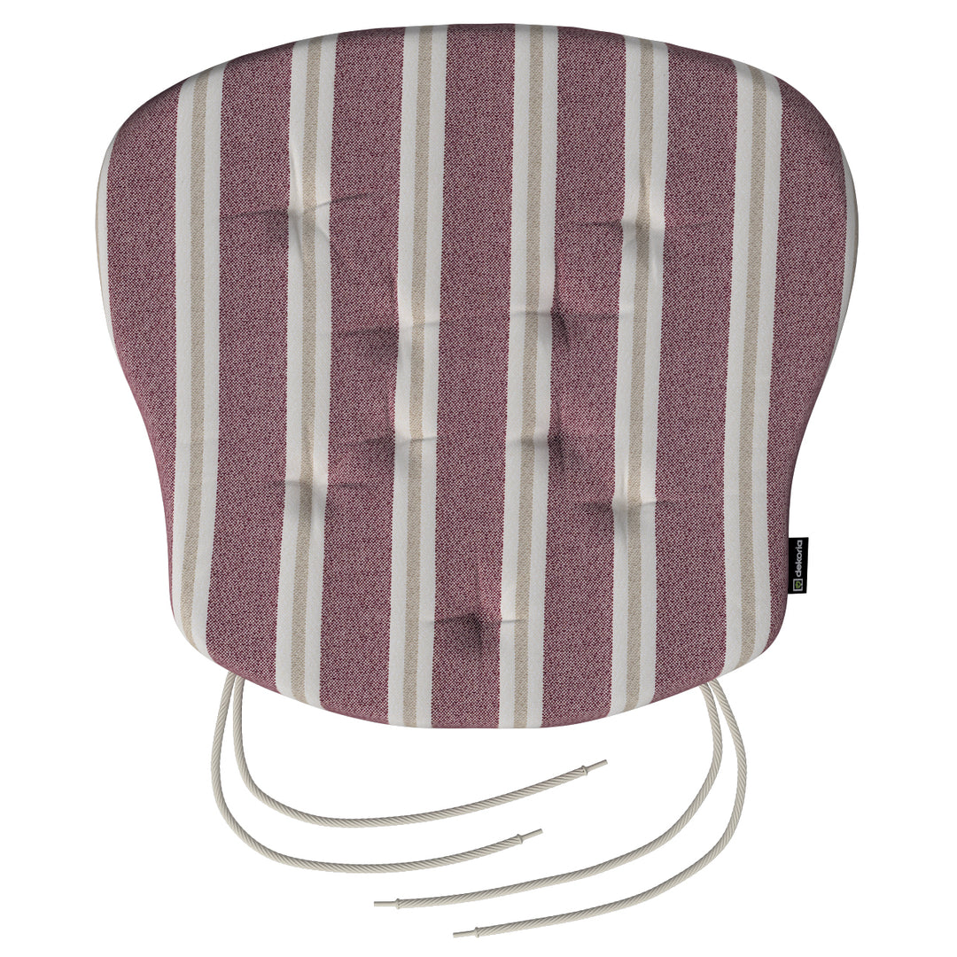 stuhlkissen peter mit bindeschnur, rot- beige, 41x 38 x 3,5 cm, scotti (145-29)