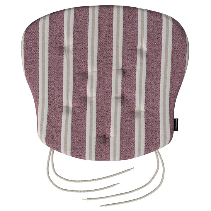 stuhlkissen peter mit bindeschnur, rot- beige, 41x 38 x 3,5 cm, scotti (145-29)