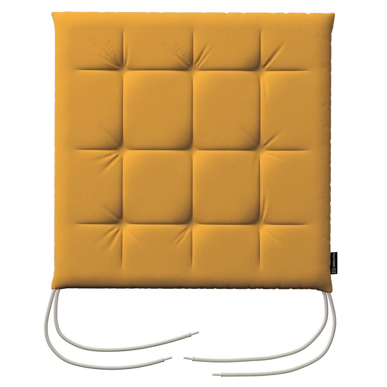 stuhlkissen jonas mit bindeschnur, honiggelb, 40 x 40 x 3,5 cm, crema (144-73)