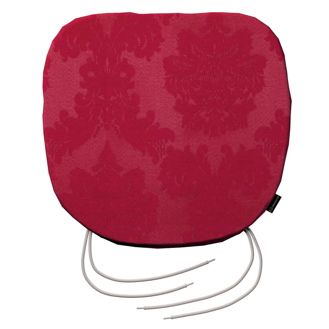 stuhlkissen marcus mit bindeschnur, rot , 40 x 37 x 2,5 cm, damasco (613-13)