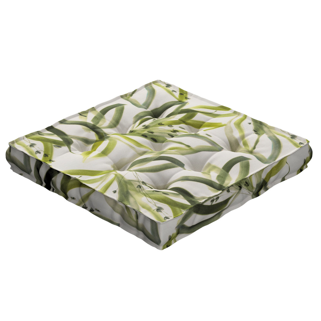 sitzkissen jacob mit handgriff, weiß-grün, 40 x 40 x 6 cm, gardenia (144-89)