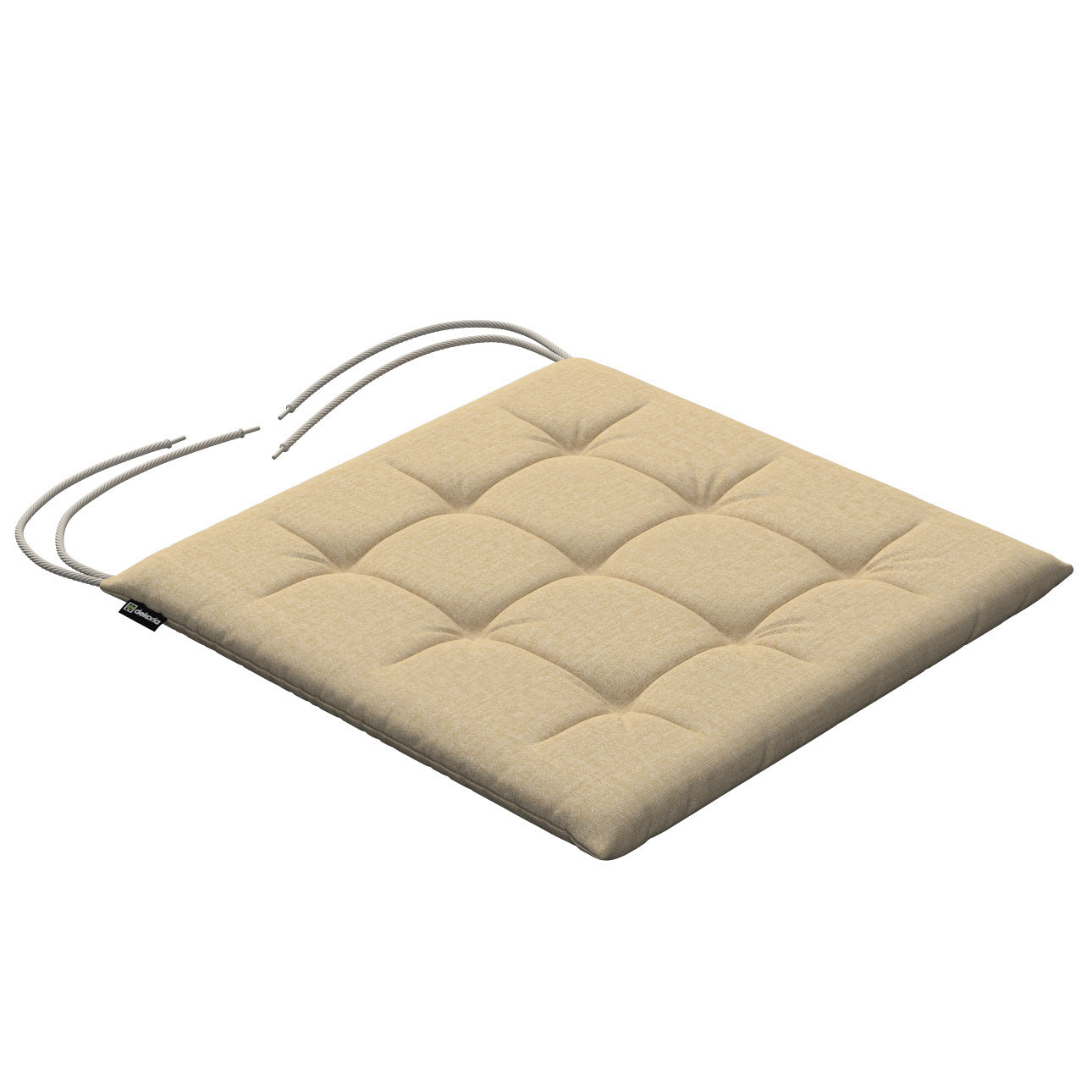stuhlkissen jonas mit bindeschnur, sandfarben, 40 x 40 x 3,5 cm, living plus (162-12)