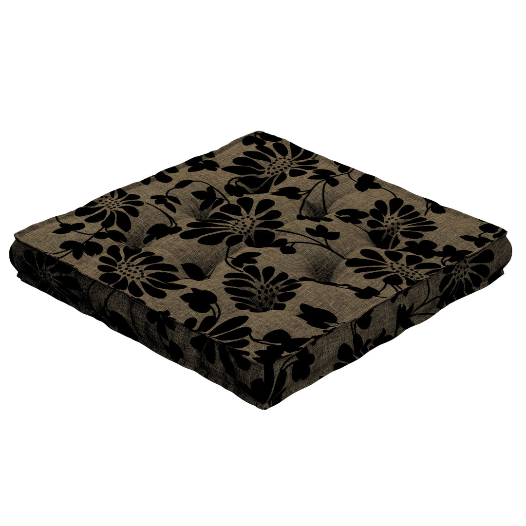 sitzkissen jacob mit handgriff, beige-schwarz, 50 x 50 x 10 cm, living plus (162-11)