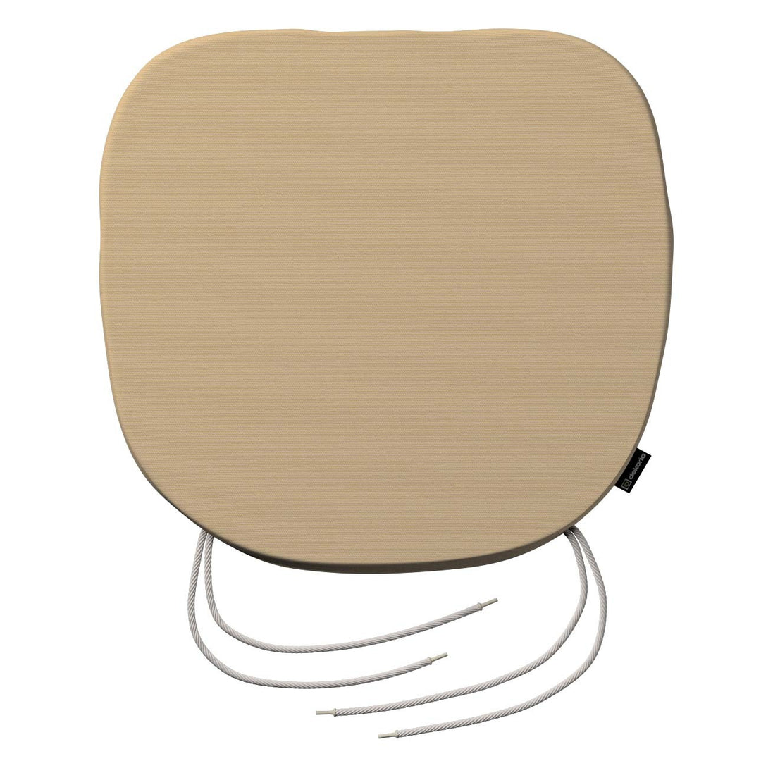 stuhlkissen marcus mit bindeschnur, caffe latte, 40 x 37 x 2,5 cm, cotton panama (702-47)