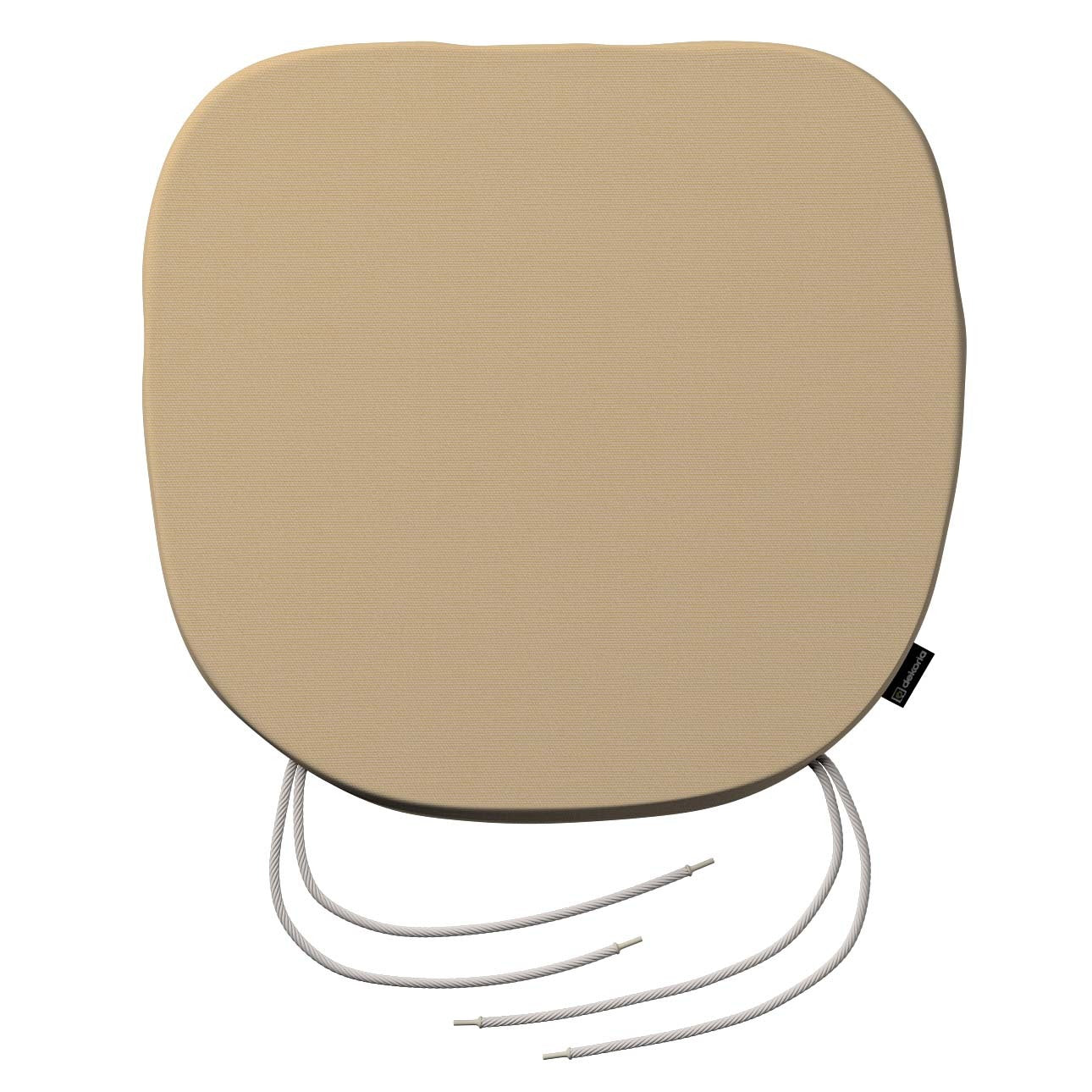 stuhlkissen marcus mit bindeschnur, caffe latte, 40 x 37 x 2,5 cm, cotton panama (702-47)