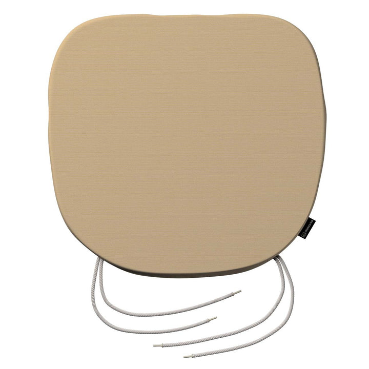 stuhlkissen marcus mit bindeschnur, caffe latte, 40 x 37 x 2,5 cm, cotton panama (702-47)