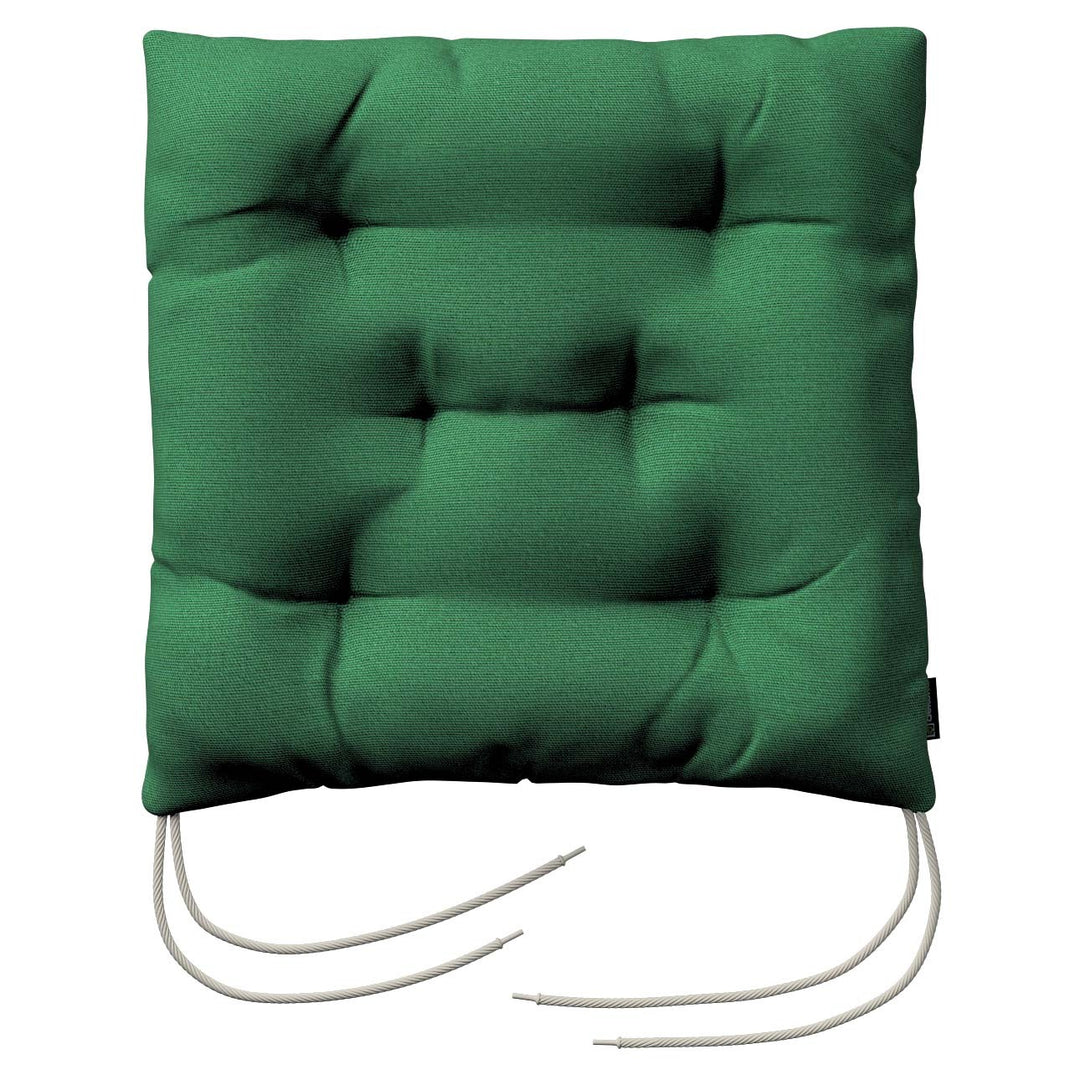 stuhlkissen thomas mit bindeschnur, grün, 38 x 38 x 8 cm, loneta (133-18)