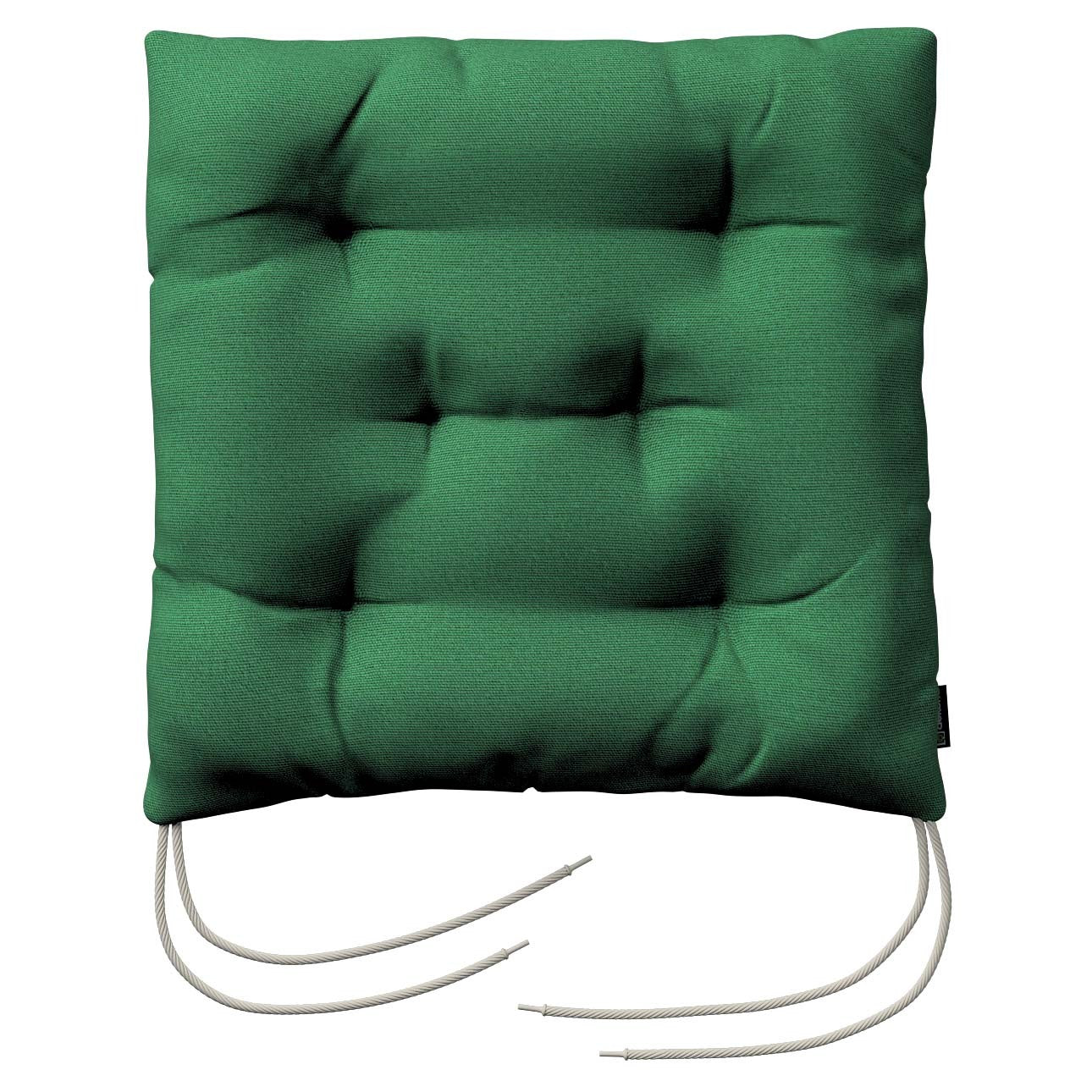 stuhlkissen thomas mit bindeschnur, grün, 38 x 38 x 8 cm, loneta (133-18)