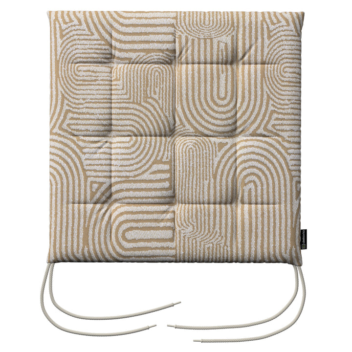 stuhlkissen jonas mit bindeschnur, beige-ecru, 40 x 40 x 3,5 cm, cosy home (144-79)