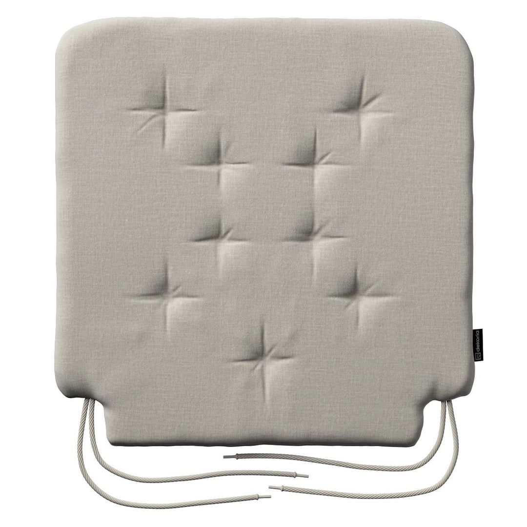 stuhlkissen christoph mit bindeschnur, grau, 42 x 41 x 3,5 cm, ingrid (705-40)