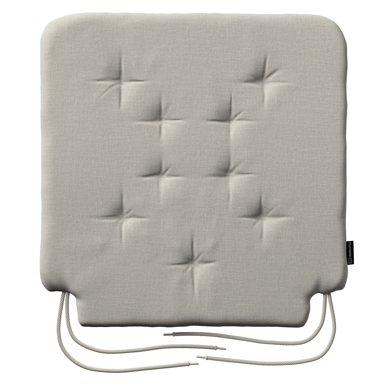 stuhlkissen christoph mit bindeschnur, grau, 42 x 41 x 3,5 cm, ingrid (705-40)