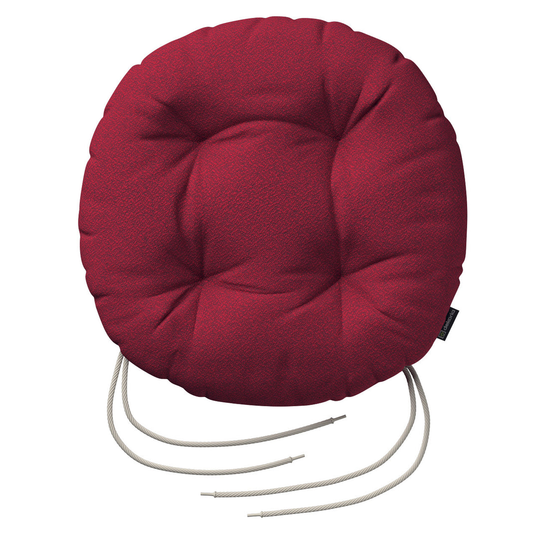 stuhlkissen adam mit bindeschnur, bordeaux, ⌀37 x 8 cm, living loop (162-54)