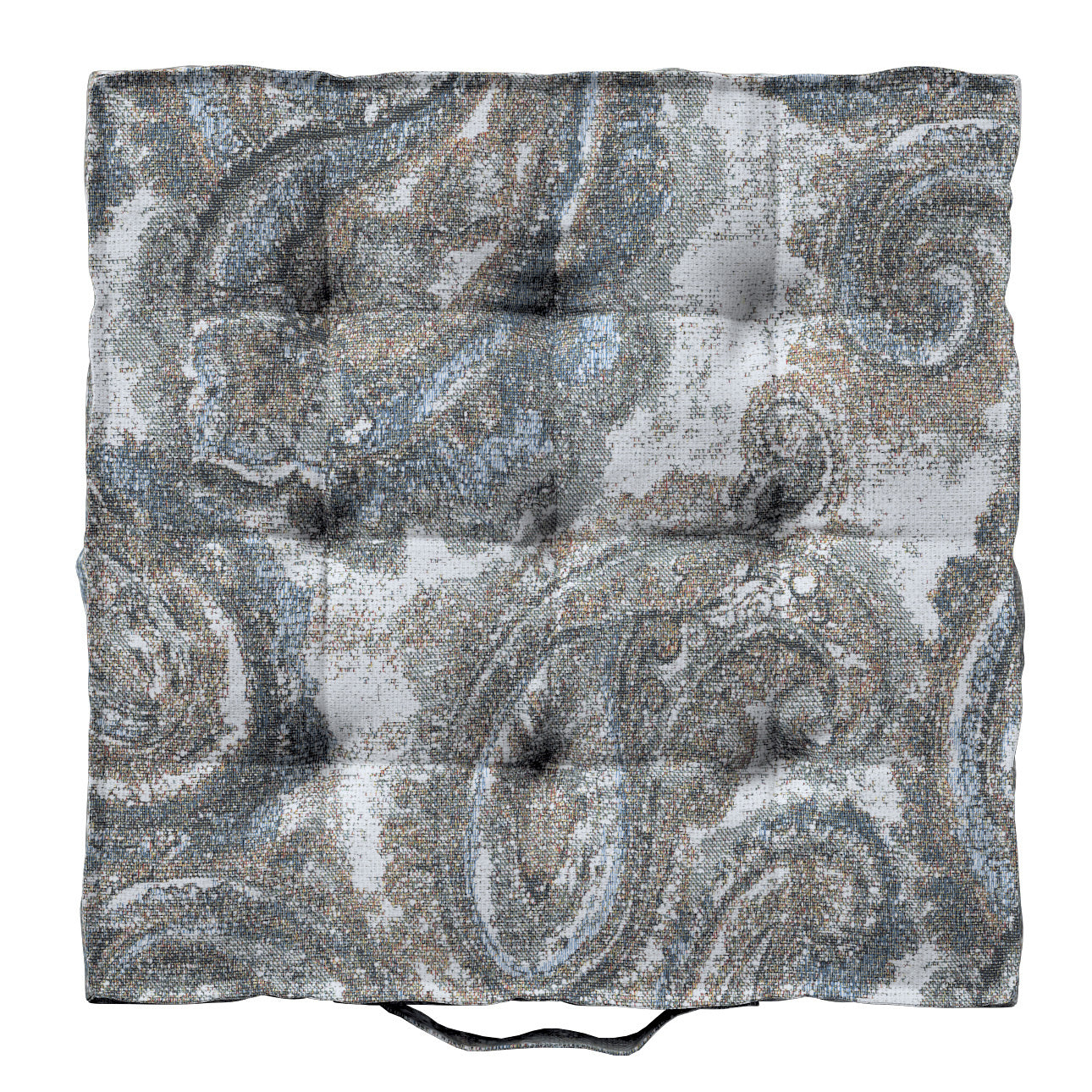 sitzkissen jacob mit handgriff, blau-grün, 40 x 40 x 6 cm, cosy home (145-33)