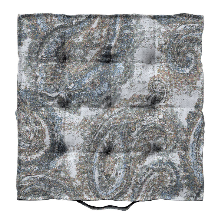 sitzkissen jacob mit handgriff, blau-grün, 40 x 40 x 6 cm, cosy home (145-33)