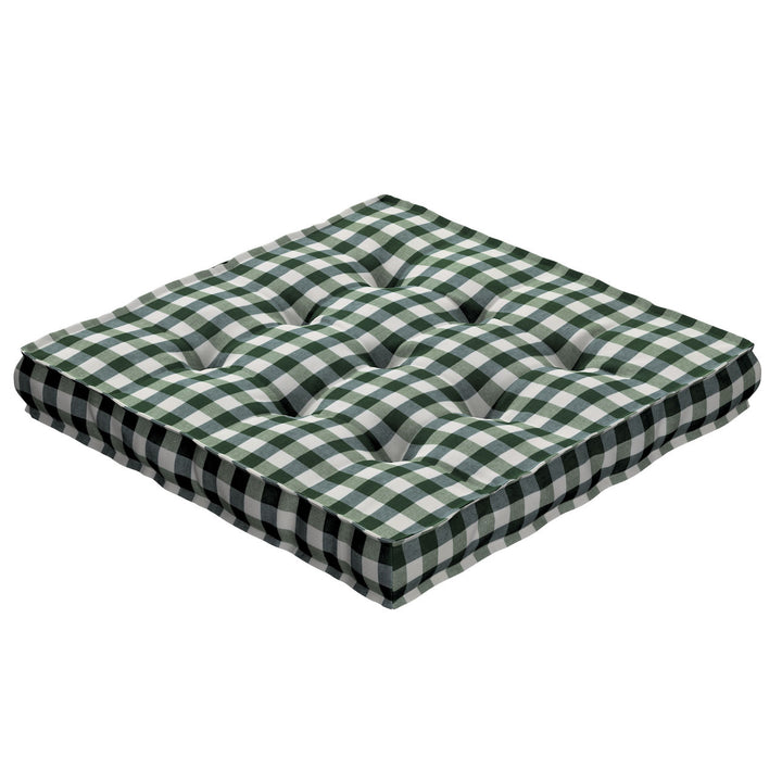 sitzkissen jacob mit handgriff, grün-ecru, 50 x 50 x 10 cm, quadro (144-34)