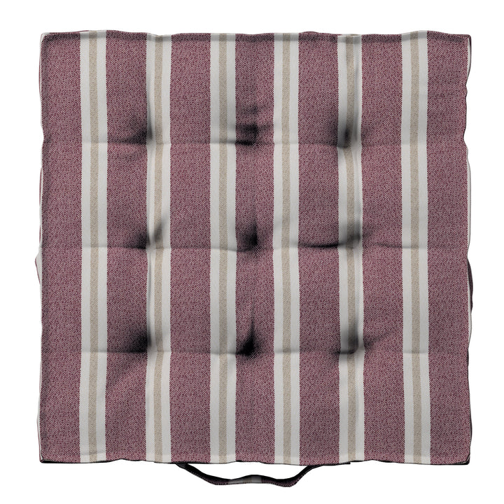 sitzkissen jacob mit handgriff, rot- beige, 40 x 40 x 6 cm, scotti (145-29)