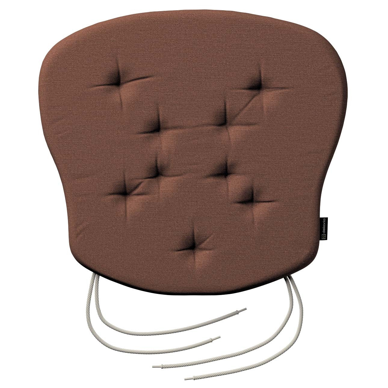 stuhlkissen peter mit bindeschnur, braun, 41x 38 x 3,5 cm, loneta (133-09)