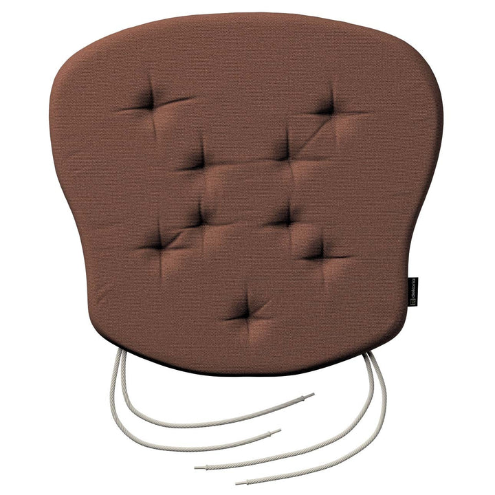 stuhlkissen peter mit bindeschnur, braun, 41x 38 x 3,5 cm, loneta (133-09)