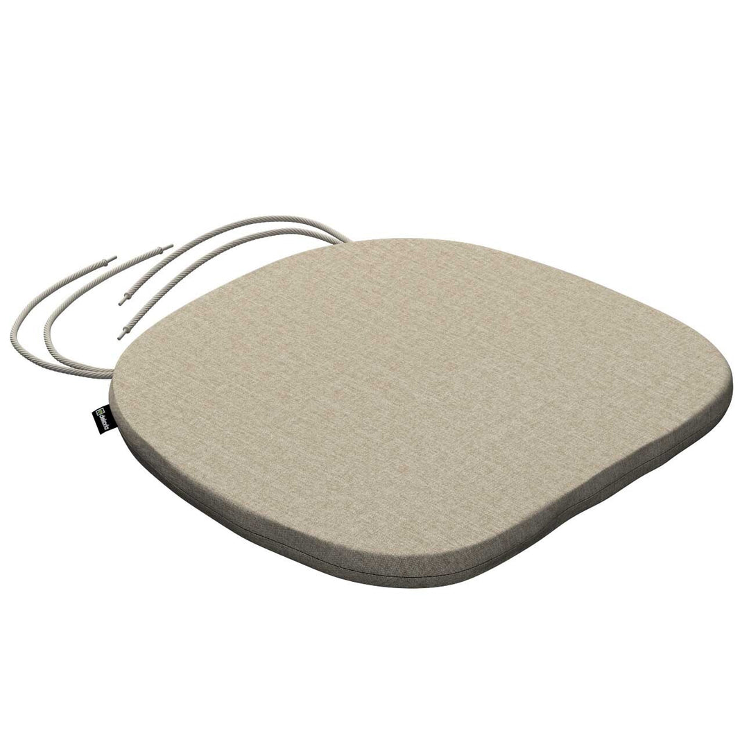 stuhlkissen marcus mit bindeschnur, beige- grau, 40 x 37 x 2,5 cm, city (704-80)