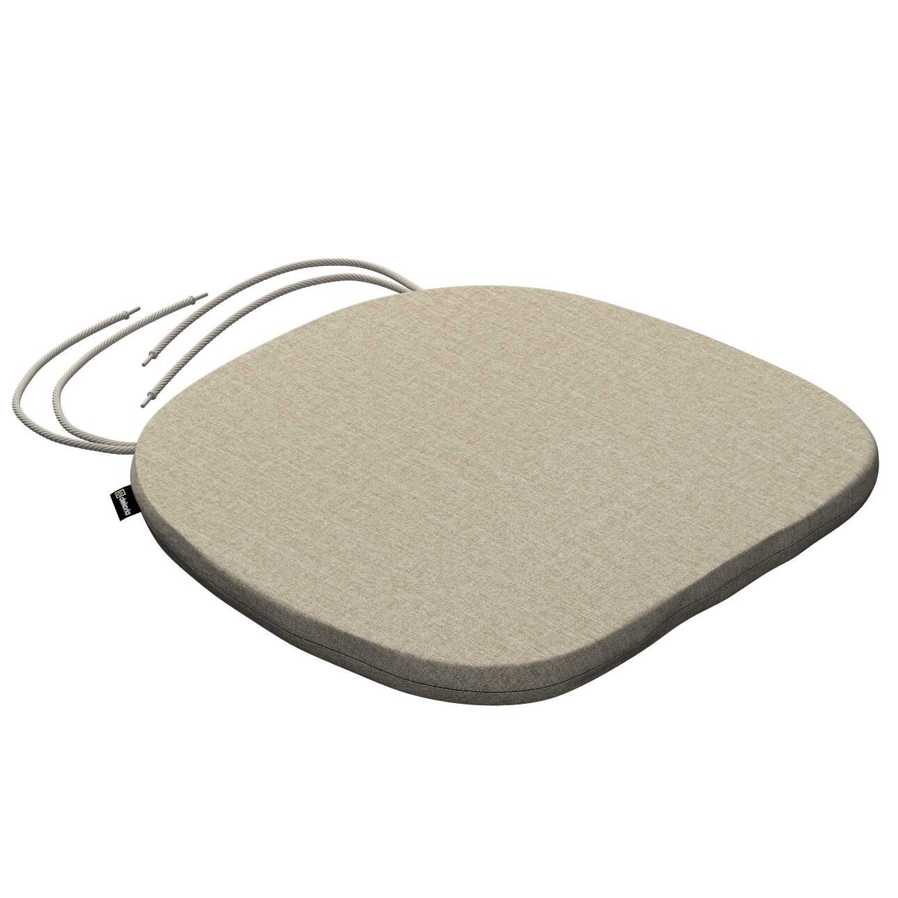 stuhlkissen marcus mit bindeschnur, beige- grau, 40 x 37 x 2,5 cm, city (704-80)