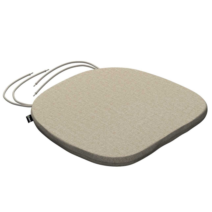stuhlkissen marcus mit bindeschnur, beige- grau, 40 x 37 x 2,5 cm, city (704-80)