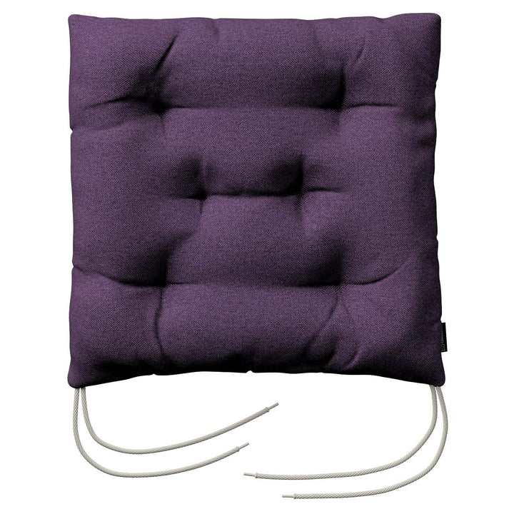 stuhlkissen thomas mit bindeschnur, violett, 38 x 38 x 8 cm, etna (161-27)