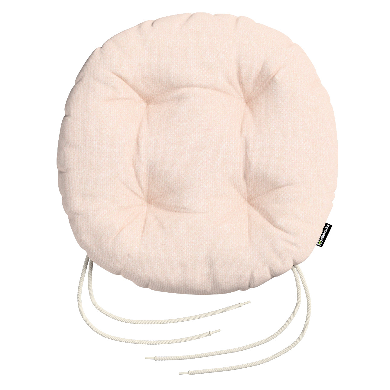 stuhlkissen adam mit bindeschnur, puderrosa, ⌀ 40 x 8 cm, living basic (162-40)