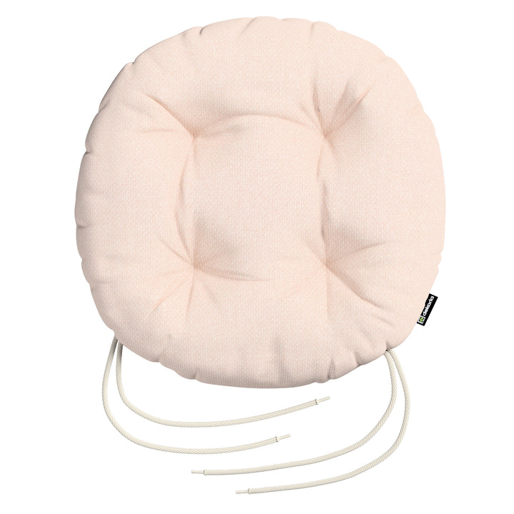 stuhlkissen adam mit bindeschnur, puderrosa, ⌀ 40 x 8 cm, living basic (162-40)