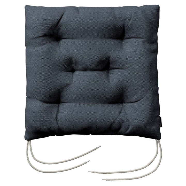 stuhlkissen thomas mit bindeschnur, dunkelblau, 38 x 38 x 8 cm, etna (705-30)