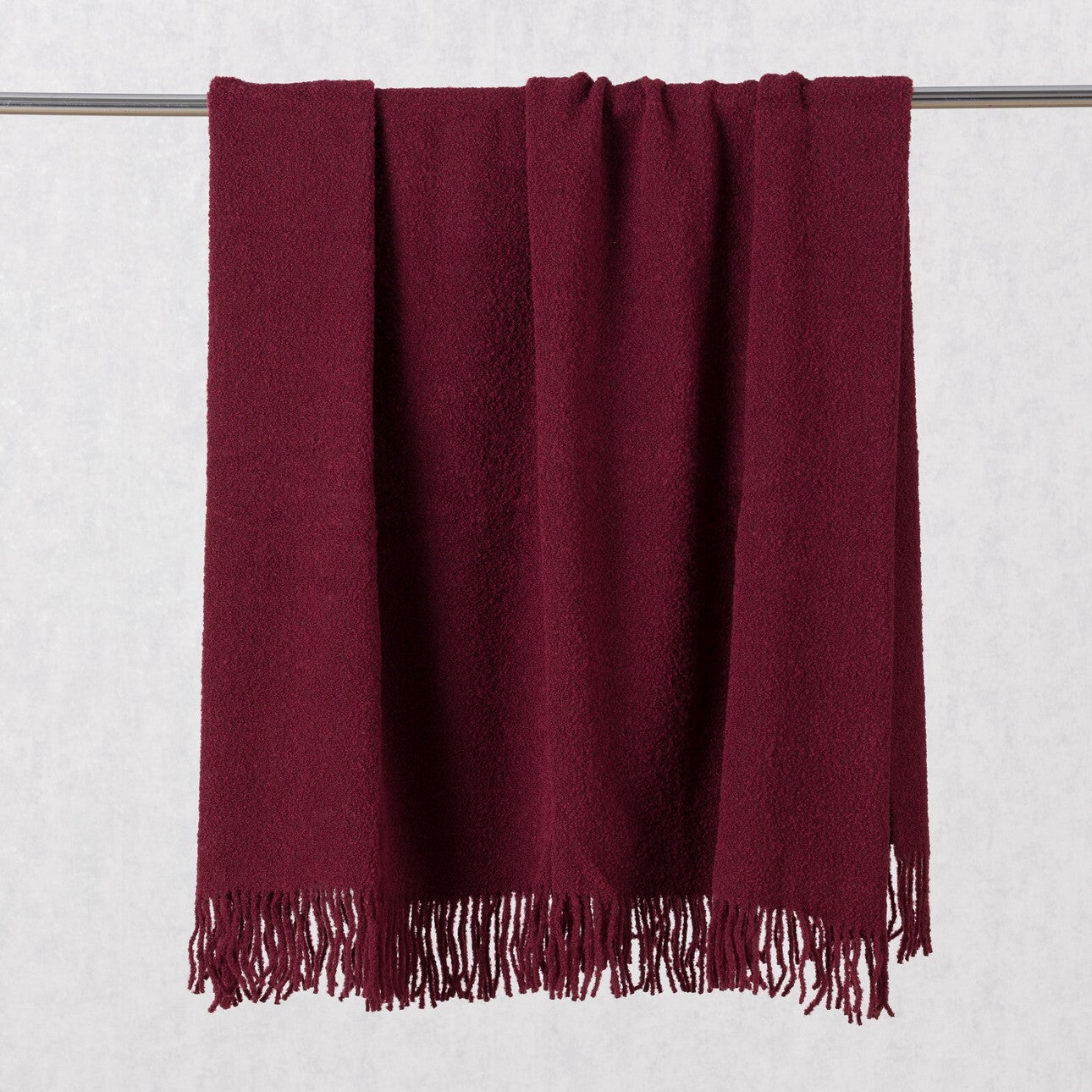 kuscheldecke boucle 140x200cm red wine, 140 x 200 cm