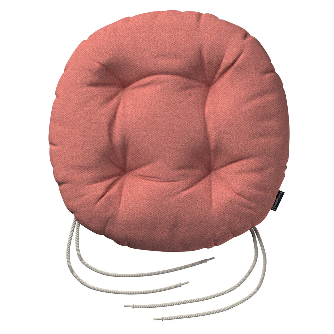 stuhlkissen adam mit bindeschnur, koralle, ⌀ 40 x 8 cm, living loop (162-45)