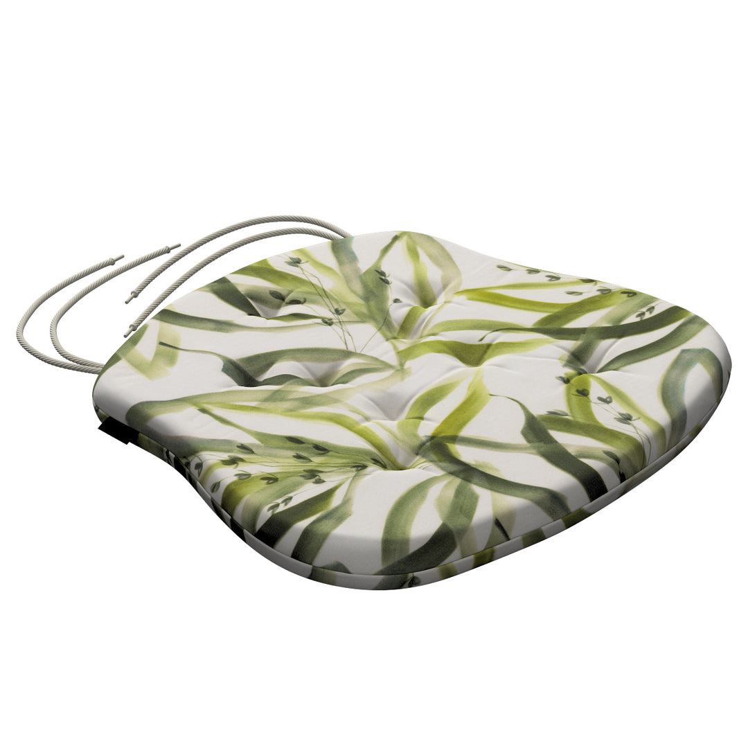 stuhlkissen peter mit bindeschnur, weiß-grün, 41x 38 x 3,5 cm, gardenia (144-89)
