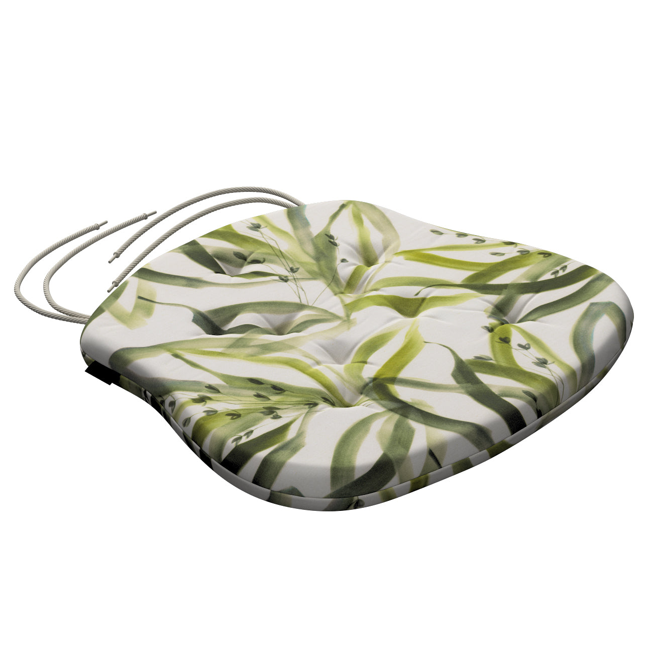 stuhlkissen peter mit bindeschnur, weiß-grün, 41x 38 x 3,5 cm, gardenia (144-89)