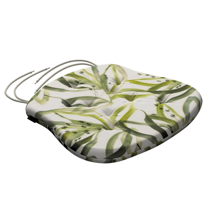 stuhlkissen peter mit bindeschnur, weiß-grün, 41x 38 x 3,5 cm, gardenia (144-89)