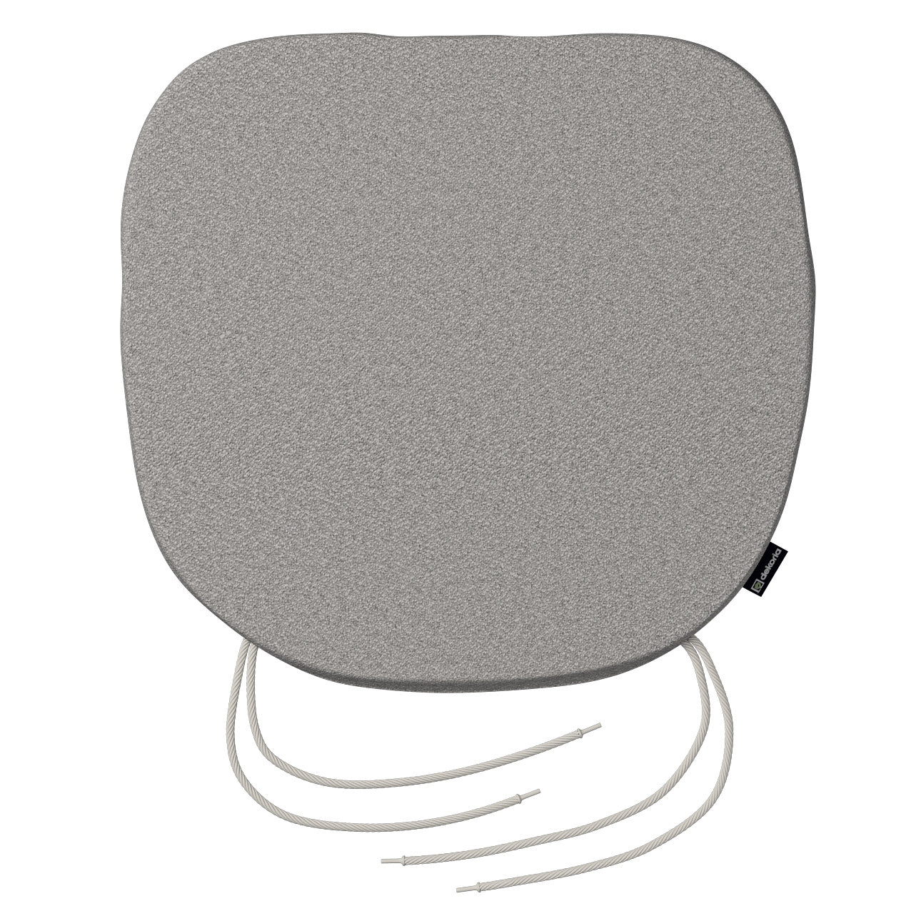 stuhlkissen marcus mit bindeschnur, hellgrau, 40 x 37 x 2,5 cm, living loop (162-57)