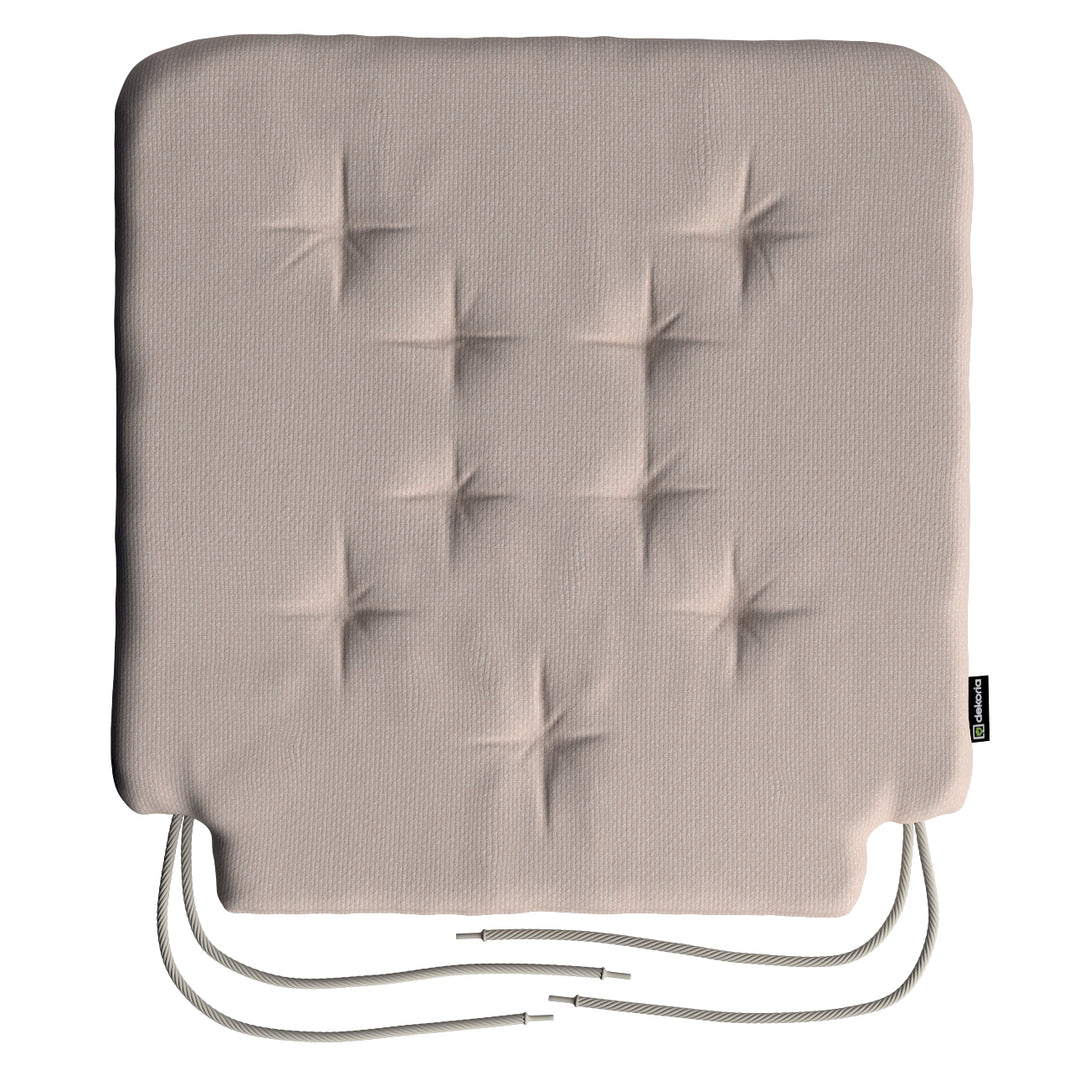 stuhlkissen christoph mit bindeschnur, puderrosa, 42 x 41 x 3,5 cm, living basic (162-40)