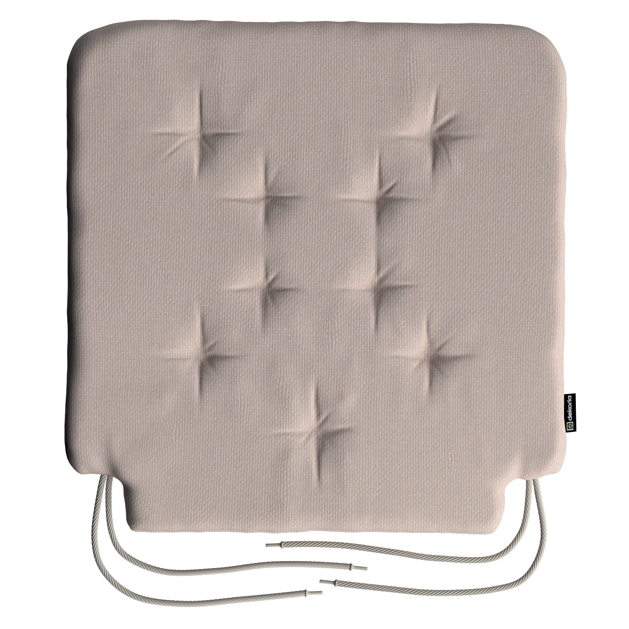 stuhlkissen christoph mit bindeschnur, puderrosa, 42 x 41 x 3,5 cm, living basic (162-40)
