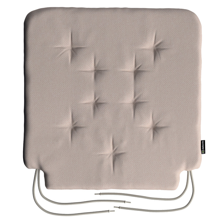 stuhlkissen christoph mit bindeschnur, puderrosa, 42 x 41 x 3,5 cm, living basic (162-40)